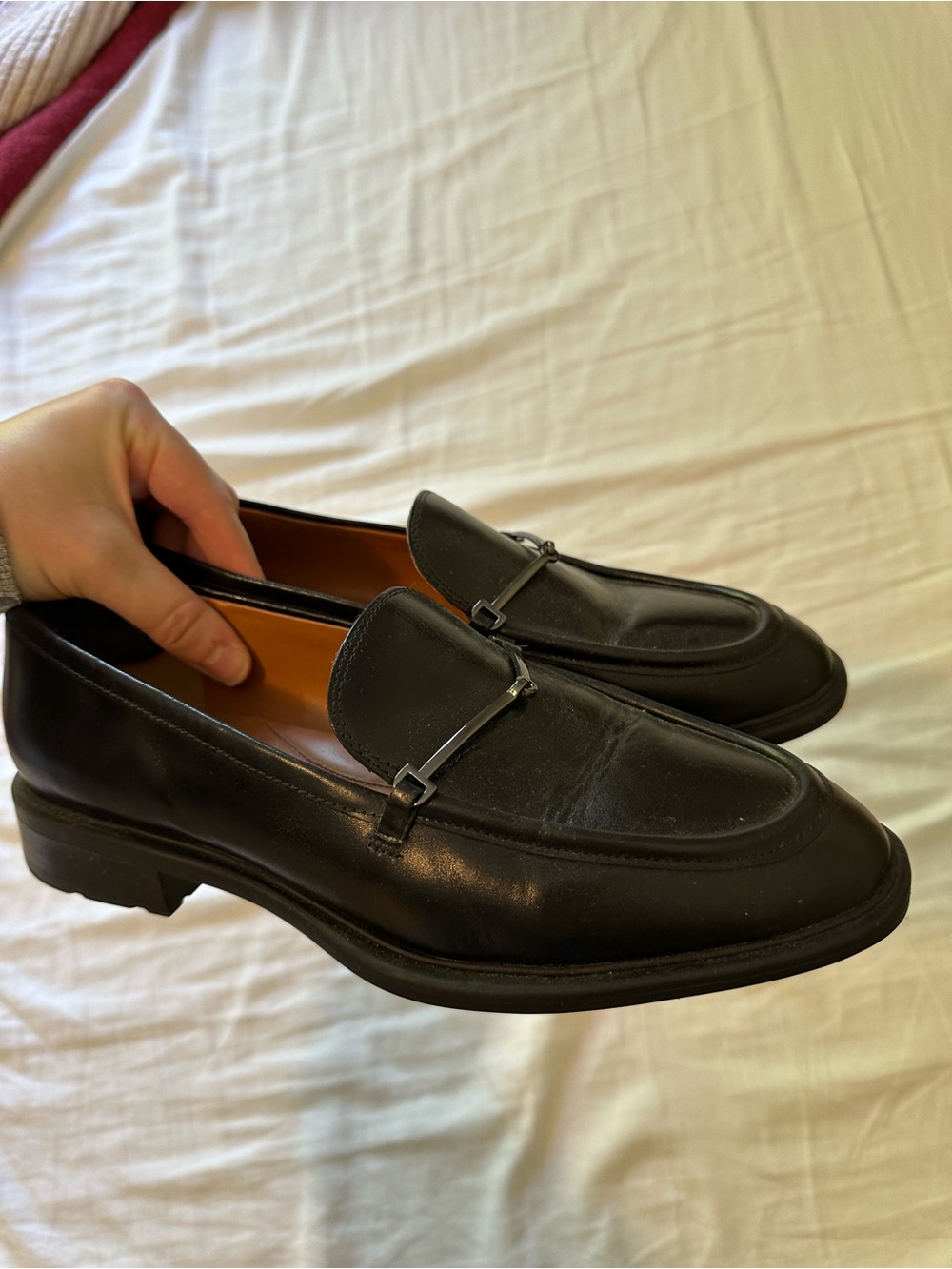 Women’s Black Leather Bit Loafers - Classic Slip-On Dress Shoes